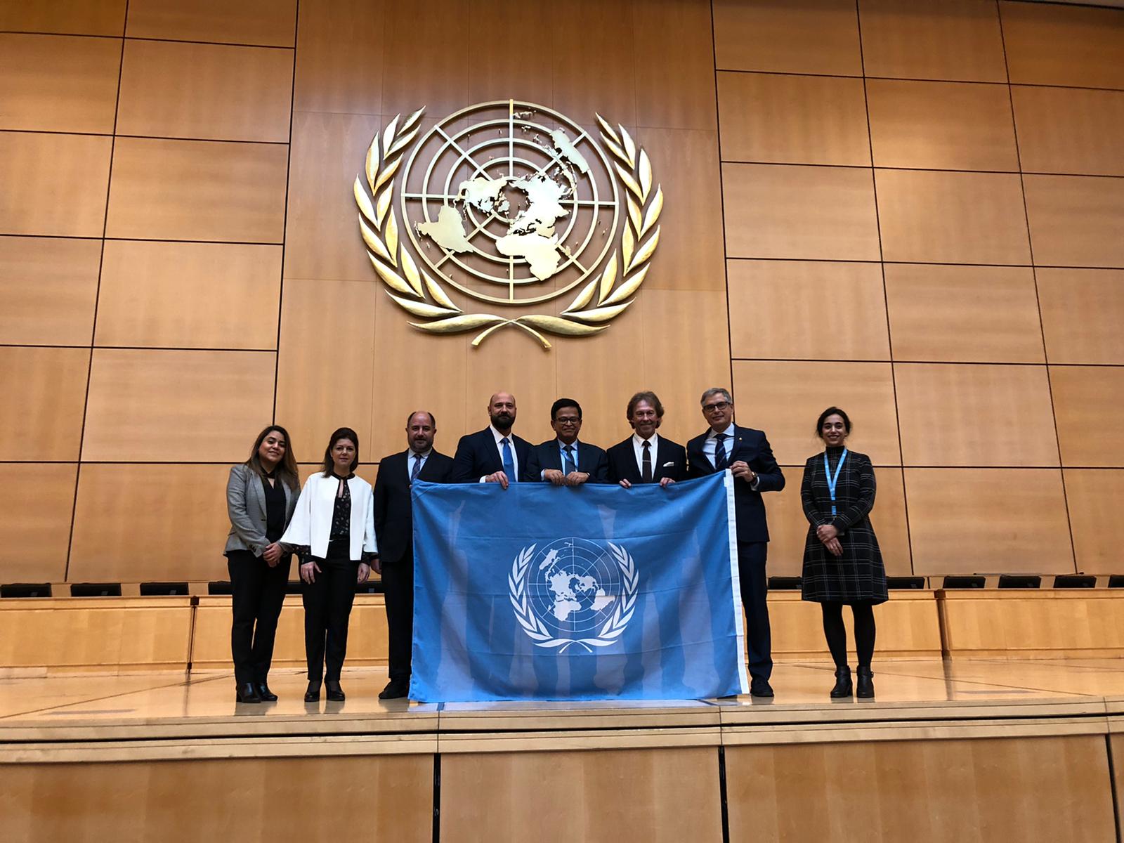 CIFAL Madrid RACE, UNITAR - ONU y Joie firman en el Palacio de las Naciones Unidas un acuerdo global para la mejora de la Seguridad Vial infantil